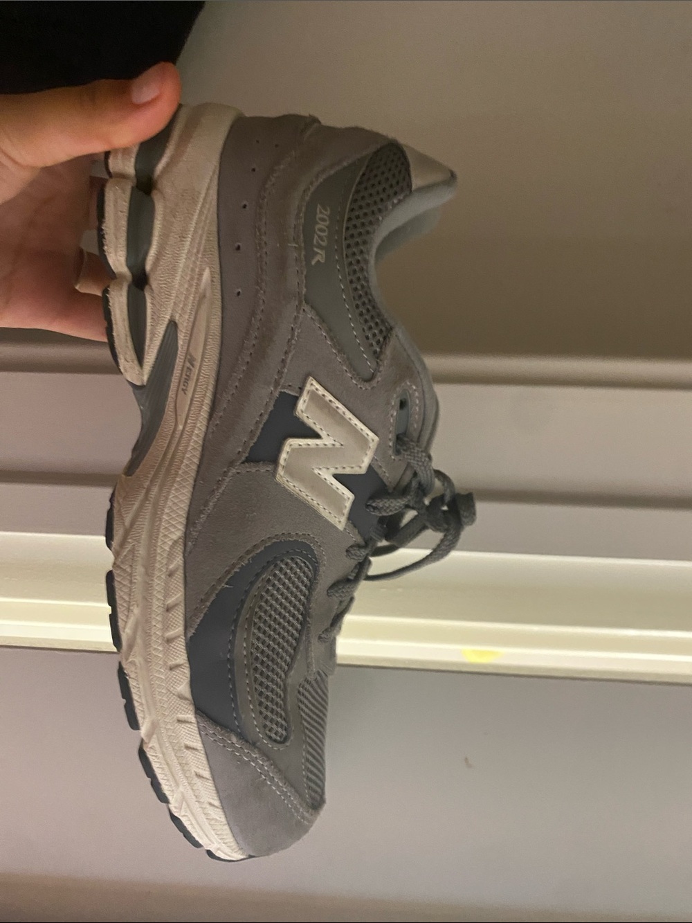 New Balance Men's Gray and Navy 2002R Running Sneakers
